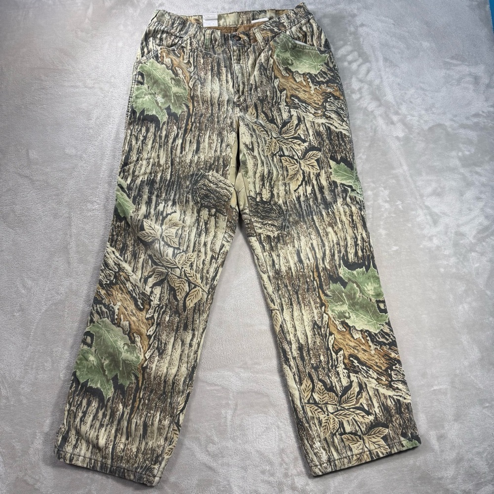 Vintage Duxbak Camo Pants Men's Sz 32x30 Realtree Quilted Lined Relaxed Straight